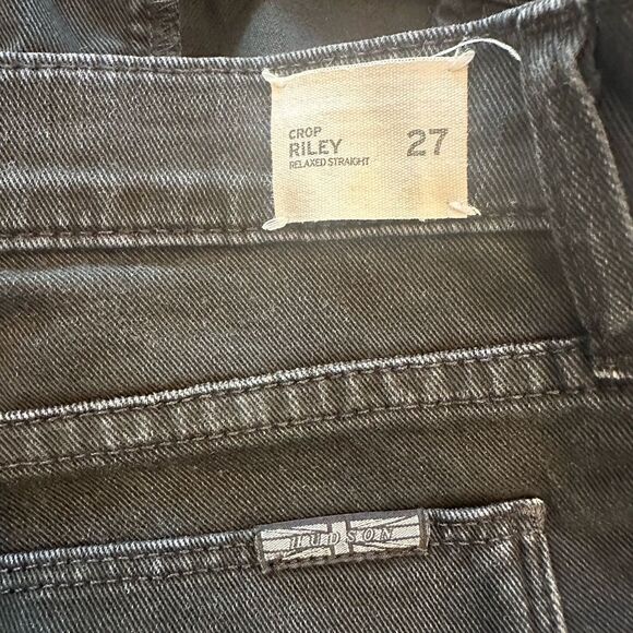 Hudson Jeans Women's Size 27 Riley Crop Black Grommet Button Fly - Picture 11 of 15